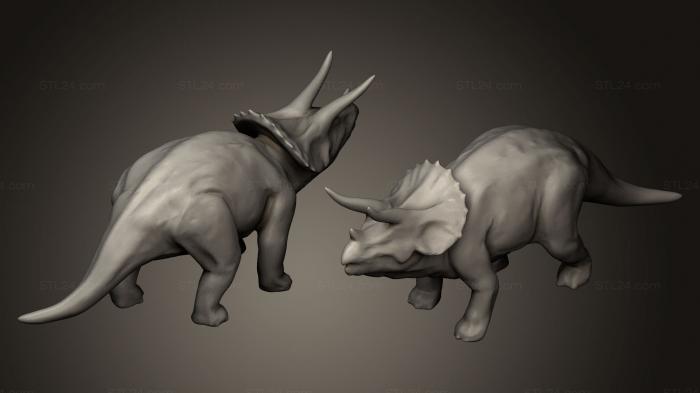 Статуэтки животных (Модель динозавра, STKJ_0525) 3D модель для ЧПУ станка