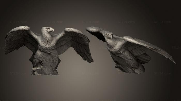 Статуэтки животных (Орел с памятника Филлипсу Бруксу, STKJ_0532) 3D модель для ЧПУ станка