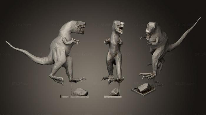 Статуэтки животных (Скульптура Тираннозавра, STKJ_0583) 3D модель для ЧПУ станка