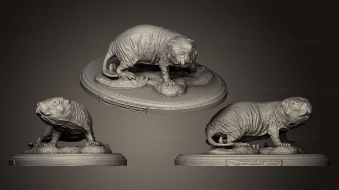 Animal figurines (Naked Mole Rat RA Wscan, STKJ_0590) 3D models for cnc