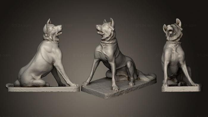Статуэтки животных (Пес Алкивиада, STKJ_0640) 3D модель для ЧПУ станка