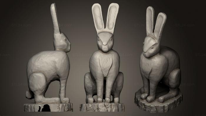 Статуэтки животных (Страшный Заяц в Фарингдон Фолли, STKJ_0643) 3D модель для ЧПУ станка