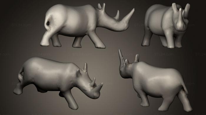 Статуэтки животных (Деревянная Скульптурная Фигура Слона, STKJ_0660) 3D модель для ЧПУ станка