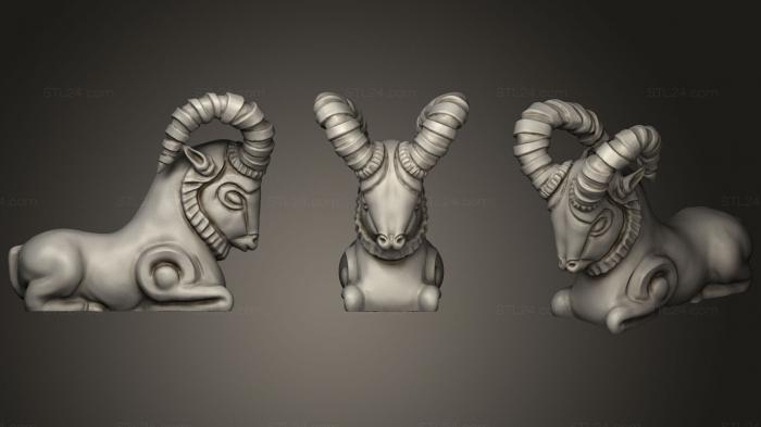 Animal figurines (Ancient Goat 3d printable, STKJ_0684) 3D models for cnc