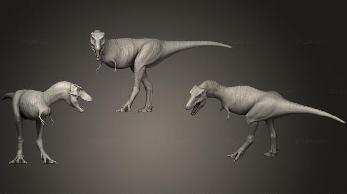 Статуэтки животных (Детеныш Тираннозавра Рекса, STKJ_0722) 3D модель для ЧПУ станка
