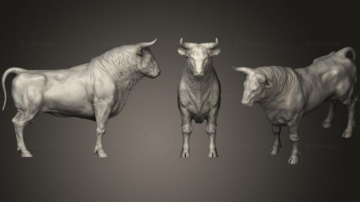 Статуэтки животных (Реалистичная Скульптура Быка, STKJ_0776) 3D модель для ЧПУ станка