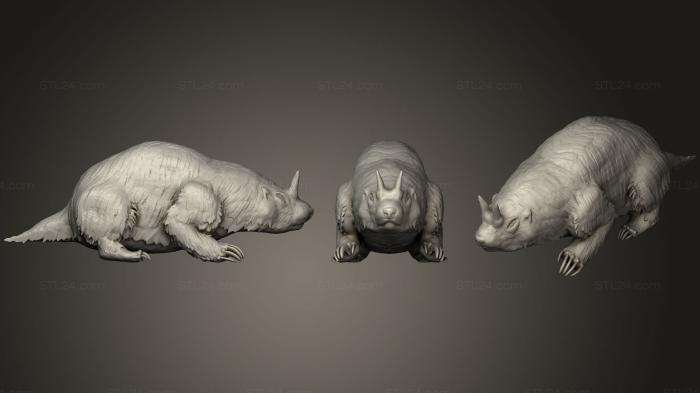 Статуэтки животных (Ceratogaulus (рогатый суслик), STKJ_0809) 3D модель для ЧПУ станка
