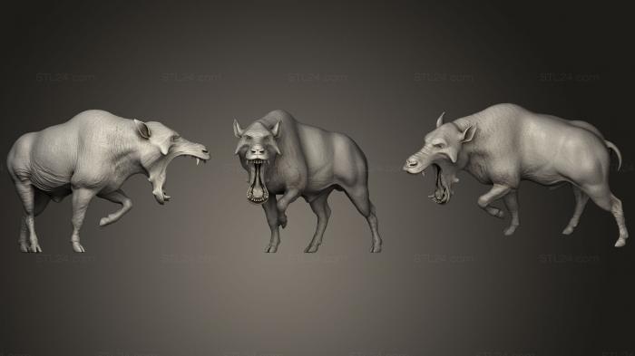 Animal figurines (Daeodon Shoshonensis, STKJ_0863) 3D models for cnc