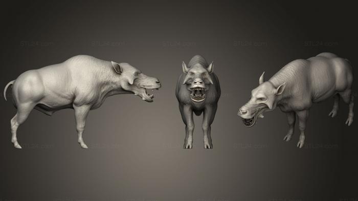 Статуэтки животных (Даэодон Шошоненсис109, STKJ_0864) 3D модель для ЧПУ станка