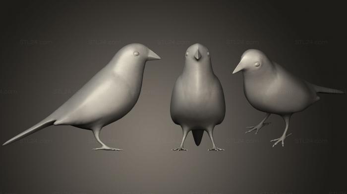 Animal figurines (Diamond Firetail Finch, STKJ_0876) 3D models for cnc