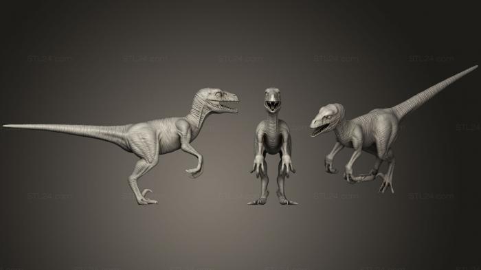 Статуэтки животных (База динозавров Рептилий 01, STKJ_0881) 3D модель для ЧПУ станка