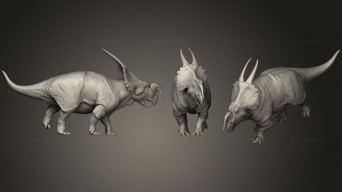 Animal figurines (Einiosaurus Procurvicornis, STKJ_0915) 3D models for cnc