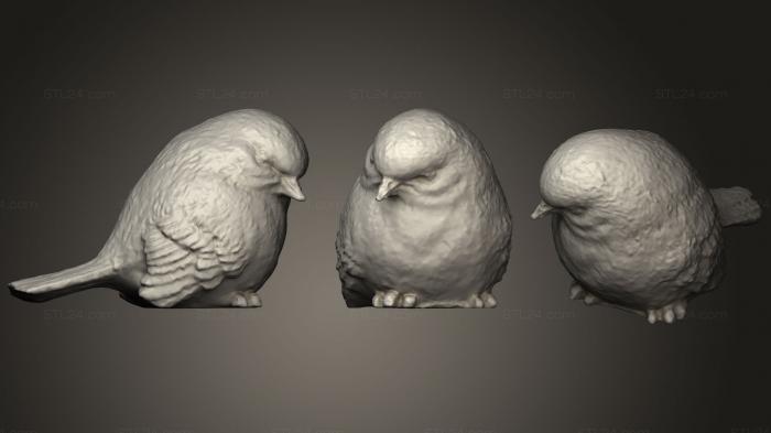 Статуэтки животных (Семейство птиц птенец 3, STKJ_0944) 3D модель для ЧПУ станка