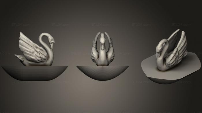Animal figurines (Floating Odile The Swan, STKJ_0960) 3D models for cnc