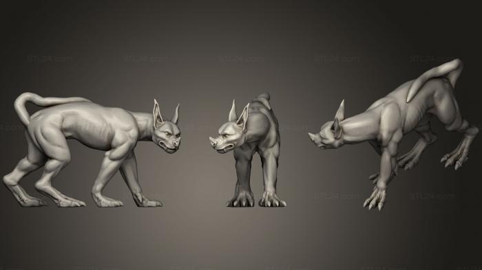 Animal figurines (Goblin Dog 28 Mm Miniature D&d, STKJ_1015) 3D models for cnc