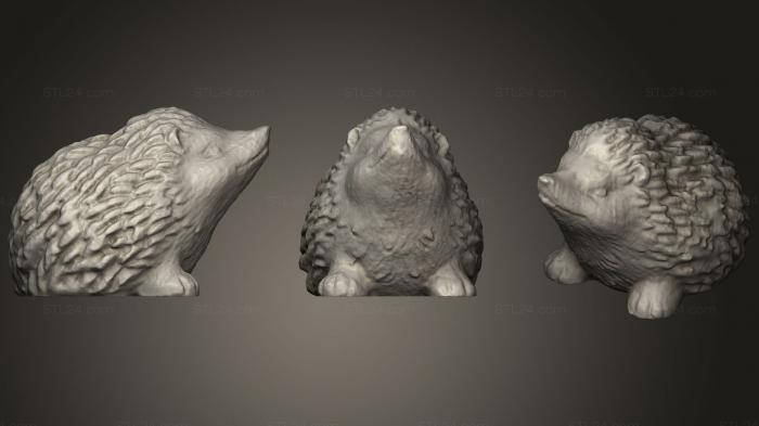 Animal figurines (Hedgehog W fixed Bottom, STKJ_1054) 3D models for cnc