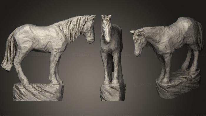 Статуэтки животных (Лошадь Саймона О Рурка, STKJ_1071) 3D модель для ЧПУ станка