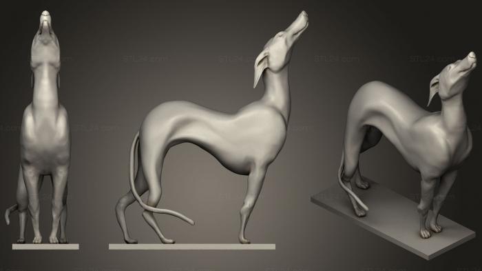 Animal figurines (Joeys Plastic White Dog, STKJ_1103) 3D models for cnc