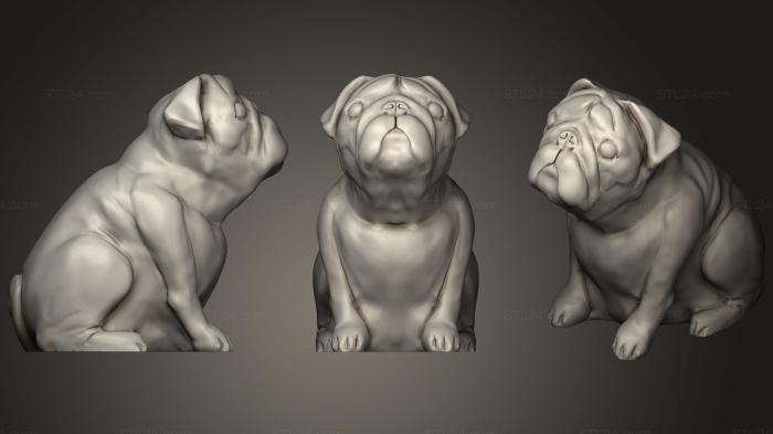 Статуэтки животных (Приятель Мопса Йозефа Прузаса, STKJ_1105) 3D модель для ЧПУ станка