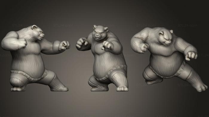 Animal figurines (Kung Fu Panda Fanart, STKJ_1125) 3D models for cnc
