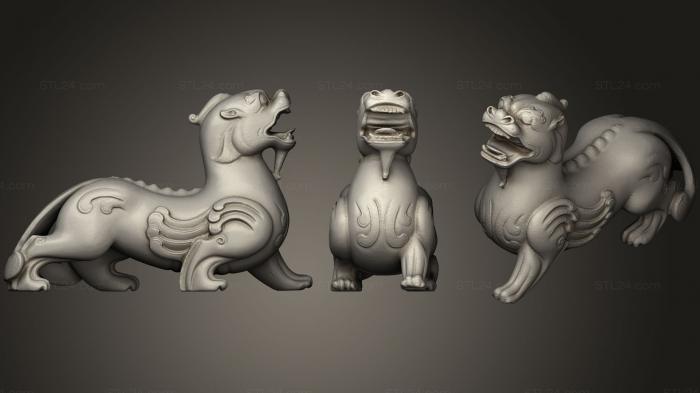 Animal figurines (Mausoleum Pi Xiu Sculpture, STKJ_1169) 3D models for cnc