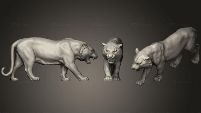 Статуэтки животных (Майк Тигр Университет штата Луизиана, STKJ_1175) 3D модель для ЧПУ станка