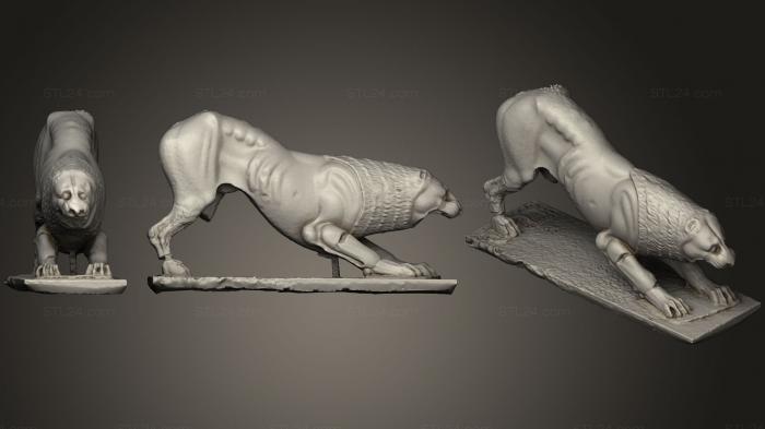 Статуэтки животных (Памятник Нереиде лев, STKJ_1213) 3D модель для ЧПУ станка