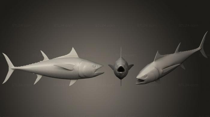 Статуэтки животных (Северный голубой тунец, STKJ_1217) 3D модель для ЧПУ станка