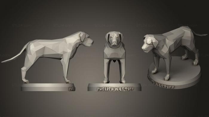 Animal figurines (Poly English Mustiff, STKJ_1305) 3D models for cnc