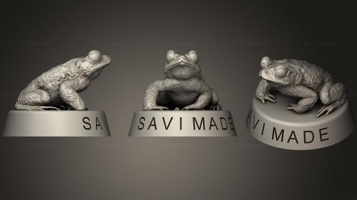 Статуэтки животных (Реалистичная неотропическая желтая жаба (Incilius Luetkenii), STKJ_1407) 3D модель для ЧПУ станка
