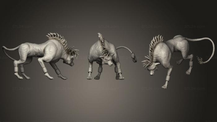Animal figurines (Red Xiii  Final Fantasy, STKJ_1410) 3D models for cnc