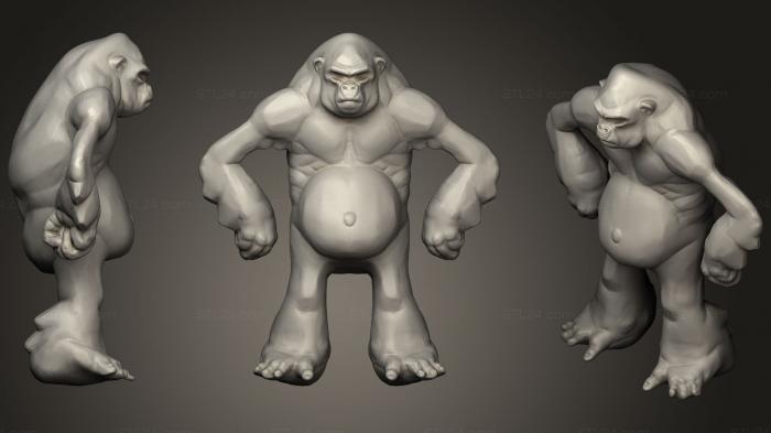 Animal figurines (Son Of Kong (Or George), STKJ_1485) 3D models for cnc