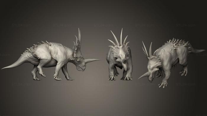 Animal figurines (Styracosaurus Albertensis, STKJ_1513) 3D models for cnc