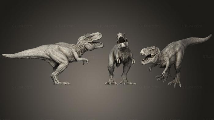Статуэтки животных (Фигурка Тираннозавра Рекса, STKJ_1591) 3D модель для ЧПУ станка
