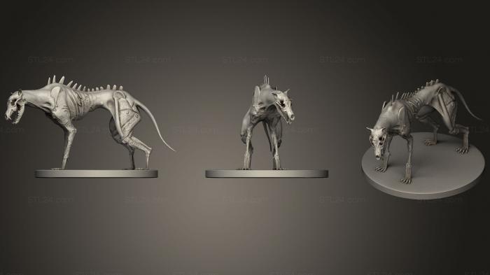 Animal figurines (Undead Dog (Beyond Skyrim), STKJ_1594) 3D models for cnc