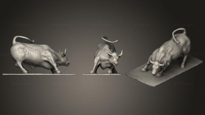 Animal figurines (Wall Street Bull New York, STKJ_1609) 3D models for cnc