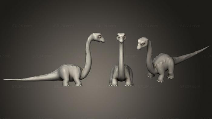 Статуэтки животных (Мультфильм Диплодок Карнеги, STKJ_1673) 3D модель для ЧПУ станка
