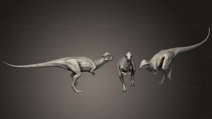 Статуэтки животных (Доисторические создания16, STKJ_1765) 3D модель для ЧПУ станка