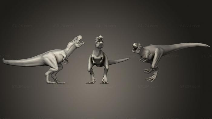 Статуэтки животных (Доисторические создания22, STKJ_1769) 3D модель для ЧПУ станка