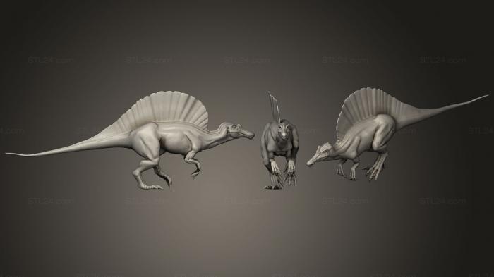 Статуэтки животных (Доисторические создания24, STKJ_1771) 3D модель для ЧПУ станка