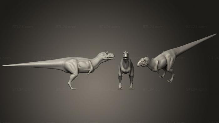 Статуэтки животных (Раджазавр нармаденсис, STKJ_1781) 3D модель для ЧПУ станка