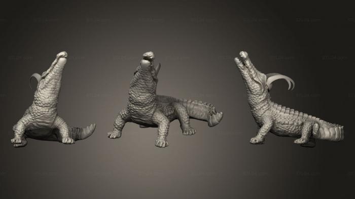 Статуэтки животных (Аллигатор Локи, STKJ_1832) 3D модель для ЧПУ станка