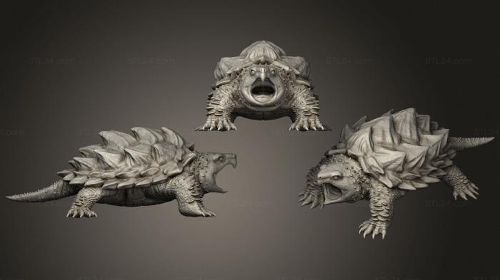 Animal figurines (Alligator Snapping, STKJ_1834) 3D models for cnc