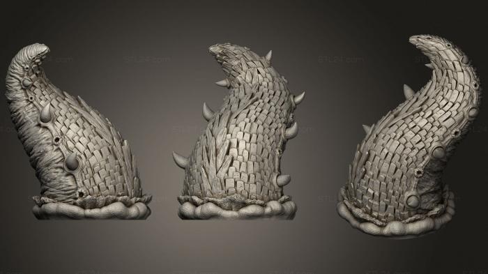 Статуэтки животных (Хвост Древнего Червя, STKJ_1846) 3D модель для ЧПУ станка