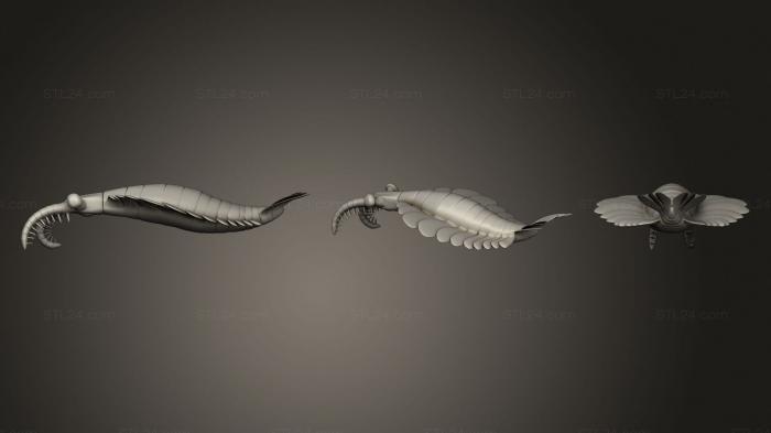 Статуэтки животных (Аномалокарис, STKJ_1848) 3D модель для ЧПУ станка