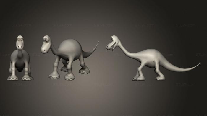 Статуэтки животных (Арло (Добрый динозавр), STKJ_1853) 3D модель для ЧПУ станка