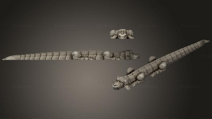 Статуэтки животных (Шарнирно сочлененный Falkor Изогнутый V3 Прямой, STKJ_1863) 3D модель для ЧПУ станка