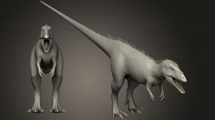 Статуэтки животных (Кархародонтозавр 2 9, STKJ_1974) 3D модель для ЧПУ станка