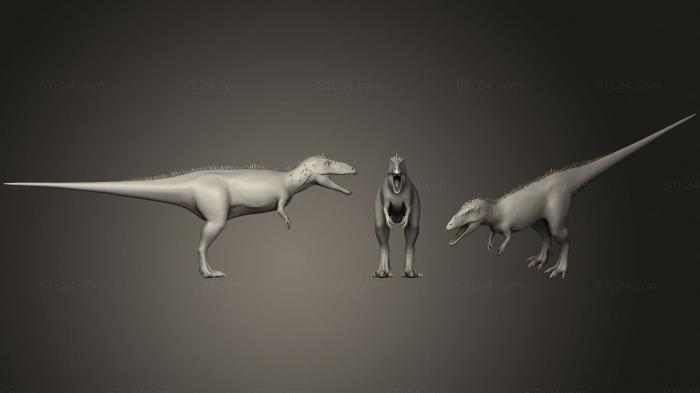 Статуэтки животных (Кархародонтозавр, STKJ_1975) 3D модель для ЧПУ станка