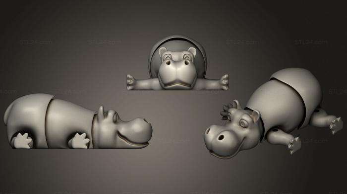 Animal figurines (CE3 PRO hipopotamo, STKJ_2000) 3D models for cnc